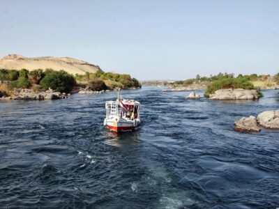 Assuan fiume Nilo in Egitto